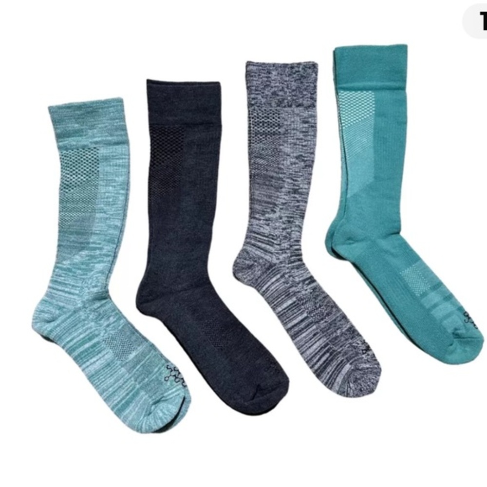 Tommie Copper S/4 Compression Ankle and Over-the-Calf Socks Size MED NEW #CL-74